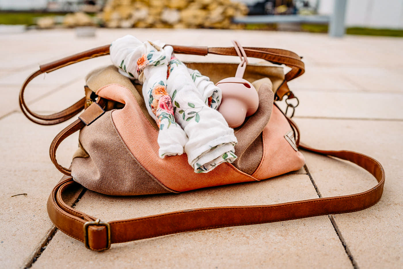 Pilz Schnuller Tasche BLASS ROSA