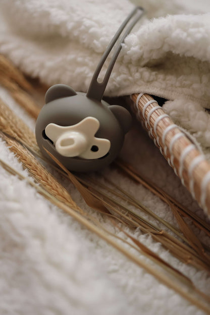 Panda Schnuller Tasche GRAU GRÜN