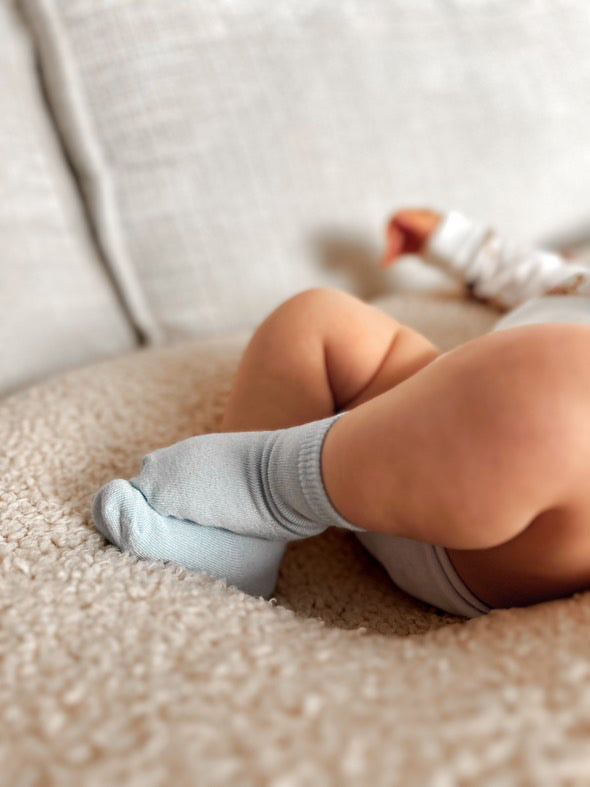 Bambus Socken WEISS - BLAU