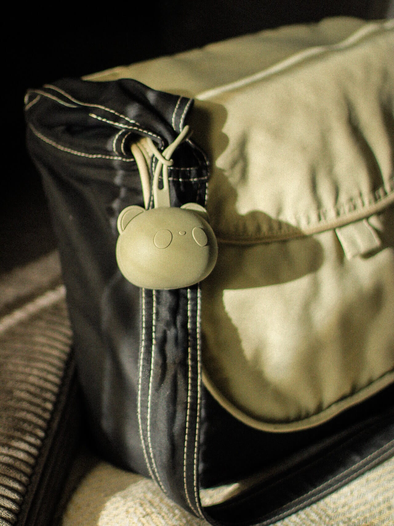 Panda Schnuller Tasche GRAU GRÜN