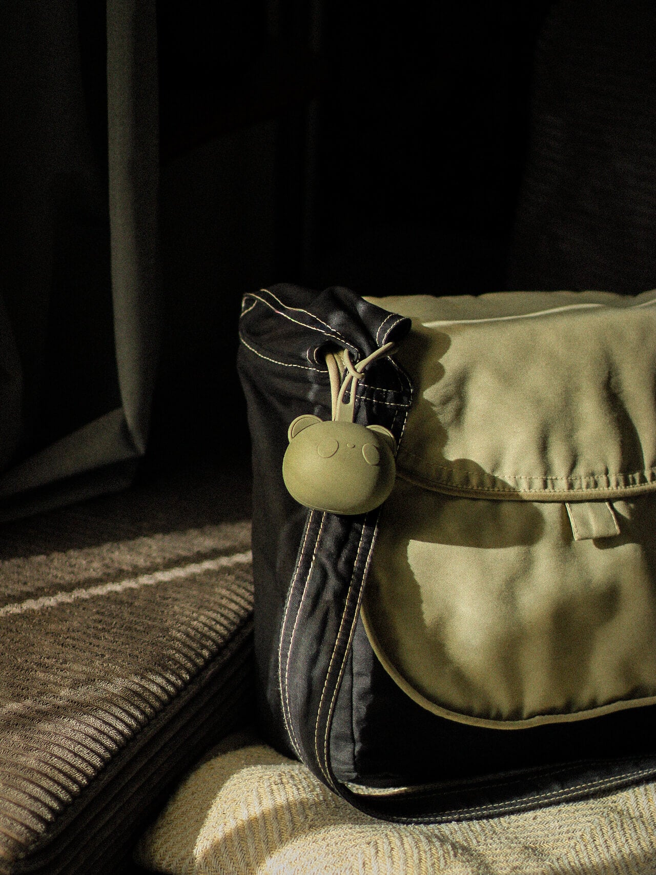 Panda Schnuller Tasche GRAU GRÜN