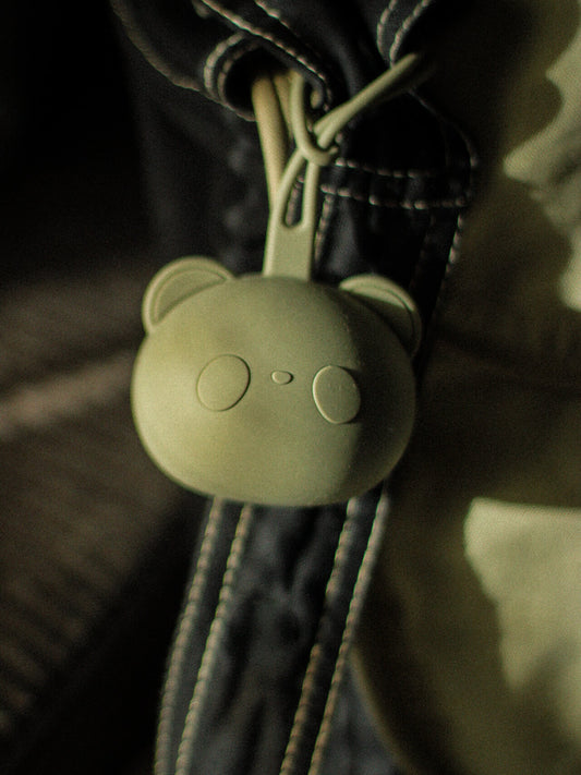 Panda Schnuller Tasche GRAU GRÜN